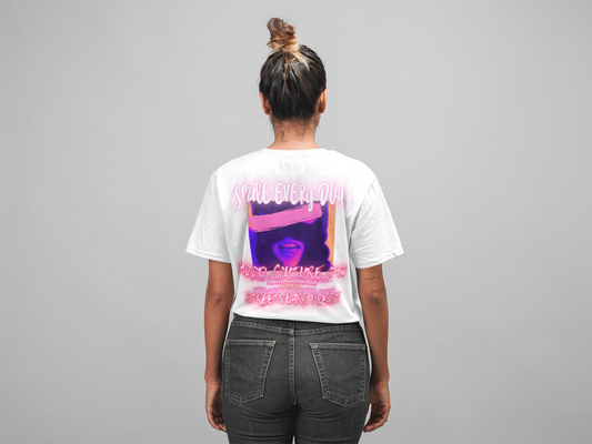 Oversized Unisex Premium T-Shirt "smile.female.2.1.backprint"