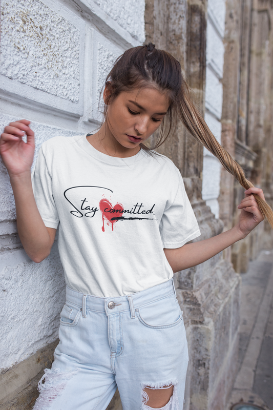 Oversized Unisex Premium T-Shirt "Stay Committed"