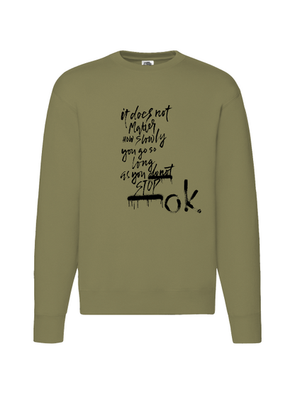Premium Unisex Crew Neck Sweater Modell 2 "Don´t stop"