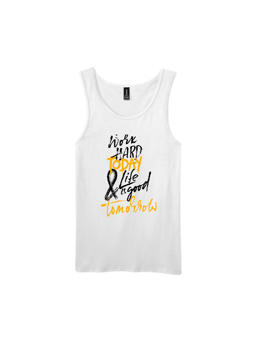 Premium Softstyle Tank Top Men "Work Hard Today & Life Is Good Tomorrow"