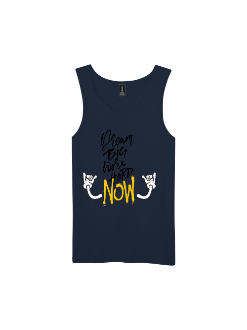 Premium Softstyle Tank Top Men "Dream Big Work Hard NOW"