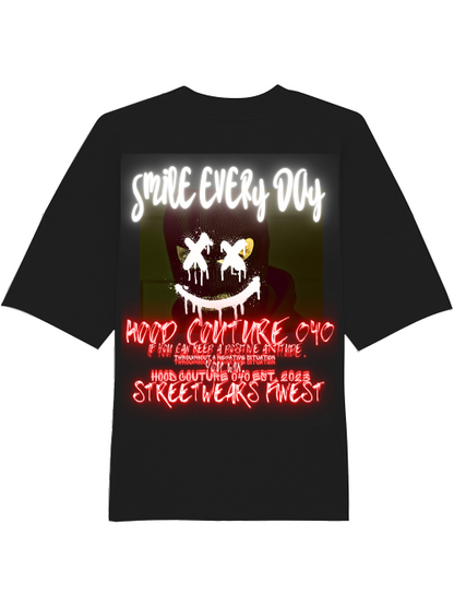 Oversized Unisex Premium T-Shirt "smile.original.backprint"