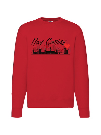 Premium Unisex Crew Neck Sweater Modell 2 "Hood Couture Skyline"