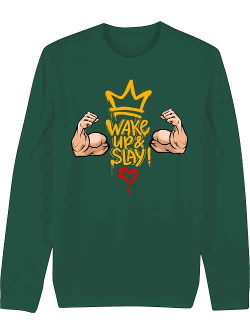 Premium Unisex Crew Neck Sweatshirt "Wake Up & Slay!"
