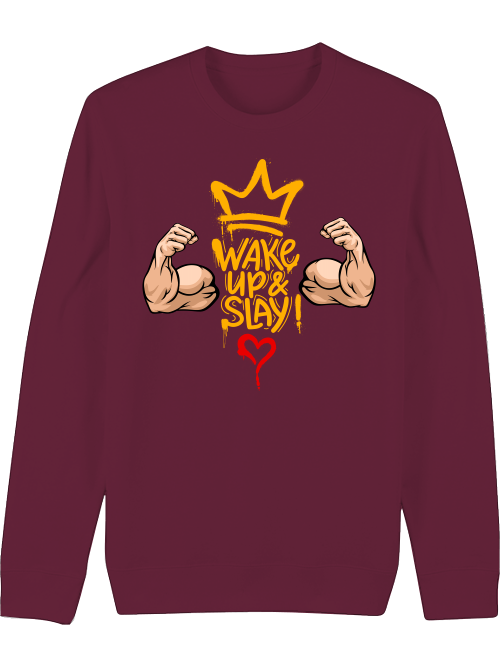 Premium Unisex Crew Neck Sweatshirt "Wake Up & Slay!"