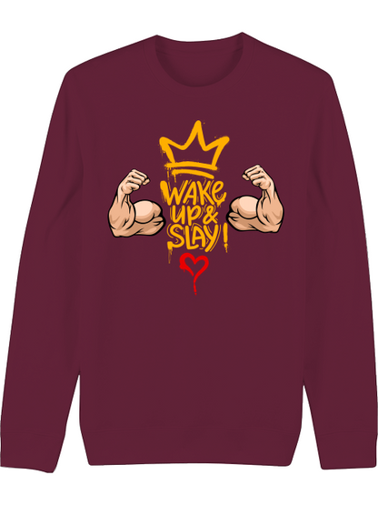 Premium Unisex Crew Neck Sweatshirt "Wake Up & Slay!"