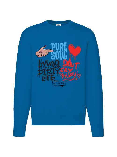 Premium Unisex Crew Neck Sweater Modell 2 "Living The Dirty Life"