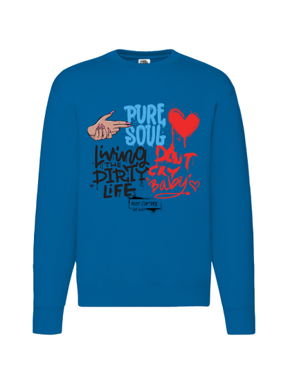 Premium Unisex Crew Neck Sweater Modell 2 "Living The Dirty Life"