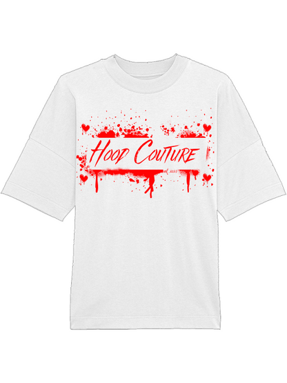 Oversized Unisex Premium T-Shirt "Hood Couture Bloody Love 2"