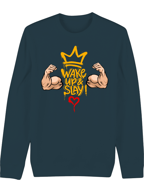 Premium Unisex Crew Neck Sweatshirt "Wake Up & Slay!"