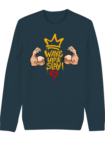 Premium Unisex Crew Neck Sweatshirt "Wake Up & Slay!"