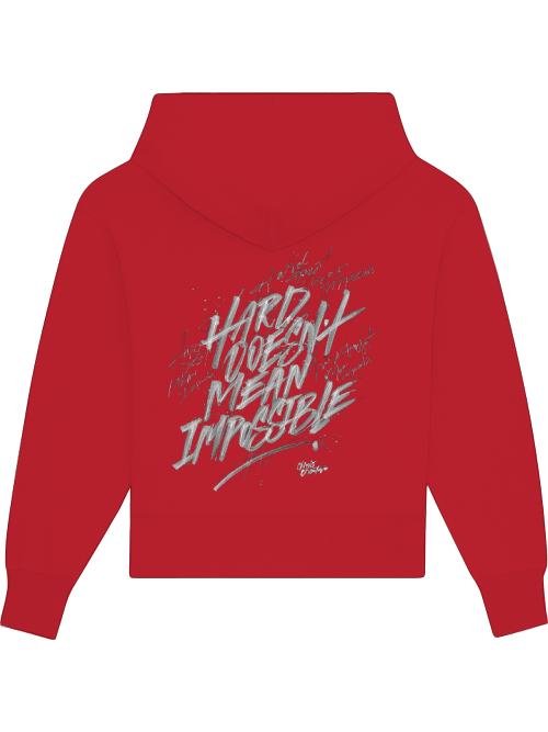 Premium Heavy Cotton Hoodie "Hard does not mean impossible"