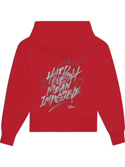 Premium Heavy Cotton Hoodie "Hard does not mean impossible"