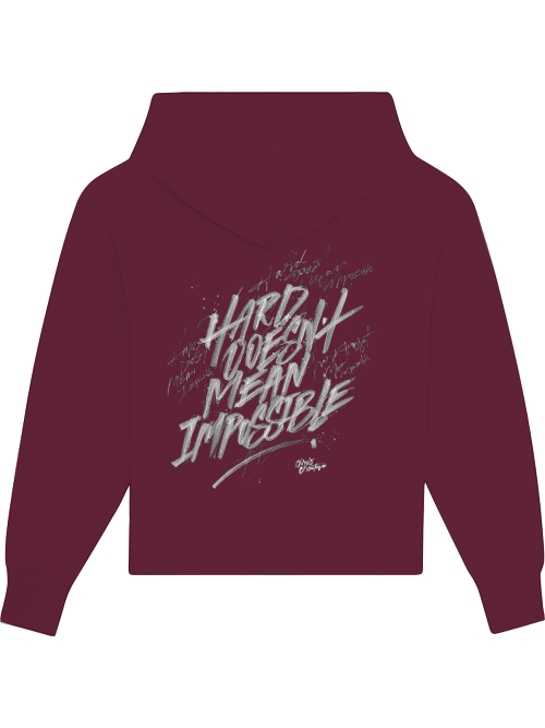 Premium Heavy Cotton Hoodie "Hard does not mean impossible"