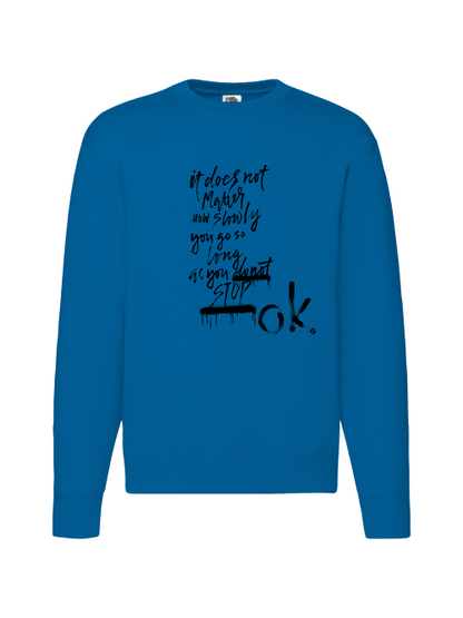 Premium Unisex Crew Neck Sweater Modell 2 "Don´t stop"