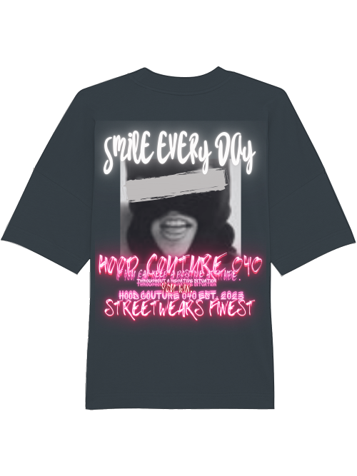 Oversized Unisex Premium T-Shirt "smile.female1.backprint"