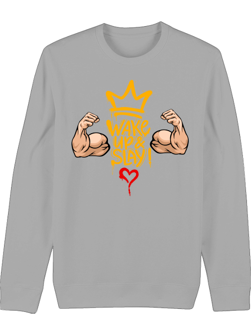 Premium Unisex Crew Neck Sweatshirt "Wake Up & Slay!"
