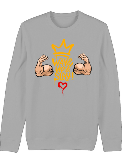Premium Unisex Crew Neck Sweatshirt "Wake Up & Slay!"
