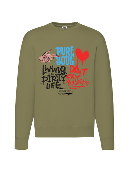 Premium Unisex Crew Neck Sweater Modell 2 "Living The Dirty Life"