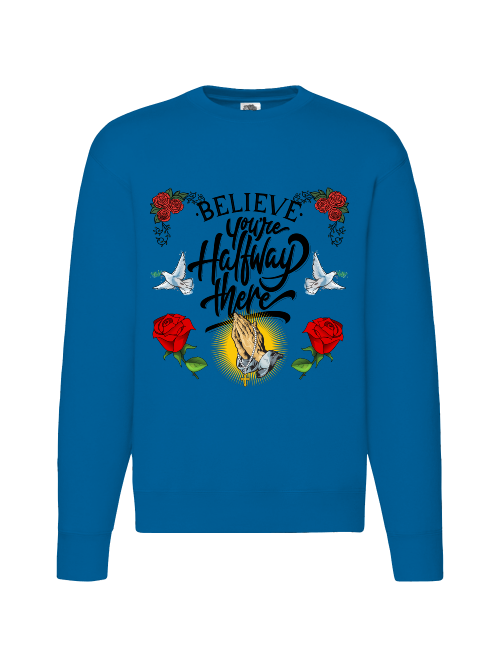 Premium Unisex Crew Neck Sweater Modell 2 "Believe."