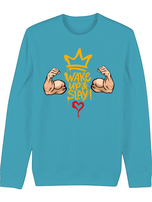 Premium Unisex Crew Neck Sweatshirt "Wake Up & Slay!"
