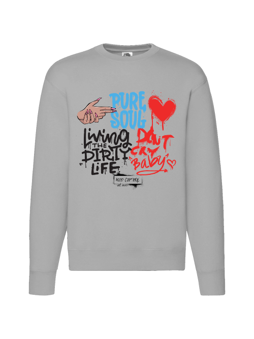 Premium Unisex Crew Neck Sweater Modell 2 "Living The Dirty Life"