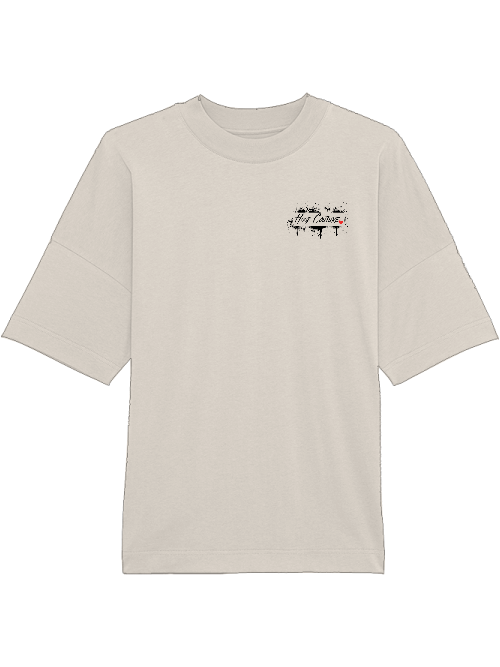 Oversized Unisex Premium T-Shirt "smile.female.skimask.1.1.backprint"