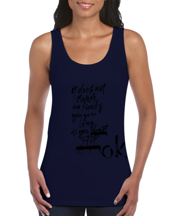 Premium Women Softstyle Tank Top "Don´t Stop. OK?"