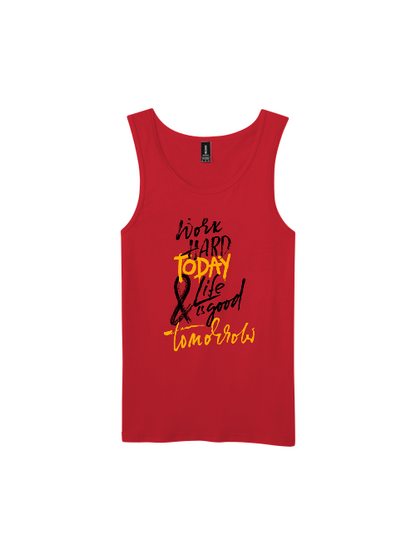 Premium Softstyle Tank Top Men "Work Hard Today & Life Is Good Tomorrow"