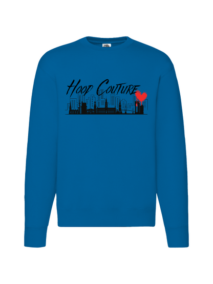 Premium Unisex Crew Neck Sweater Modell 2 "Hood Couture Skyline"