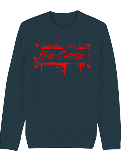 Premium Unisex Crew Neck Sweatshirt "Hood Couture Bloody Love"