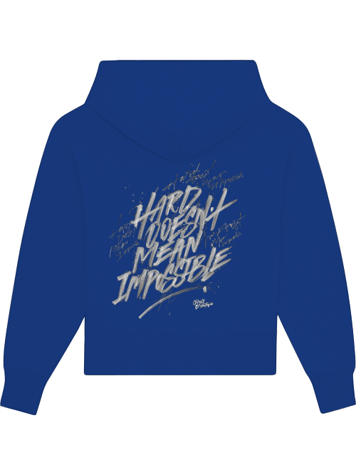 Premium Heavy Cotton Hoodie "Hard does not mean impossible"