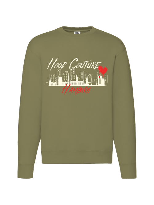 Premium Unisex Crew Neck Sweater Modell 2 "Hood Couture by Night"