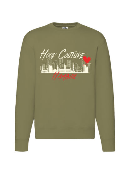 Premium Unisex Crew Neck Sweater Modell 2 "Hood Couture by Night"
