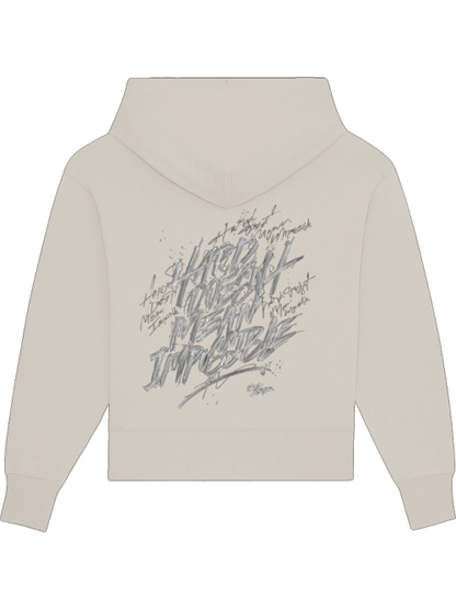 Premium Heavy Cotton Hoodie "Hard does not mean impossible"