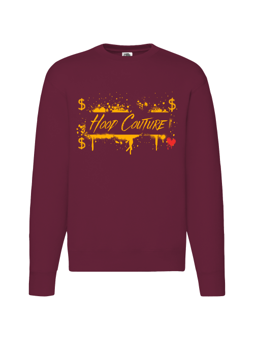 Premium Unisex Crew Neck Sweater Modell 2 "Hood Money Couture"