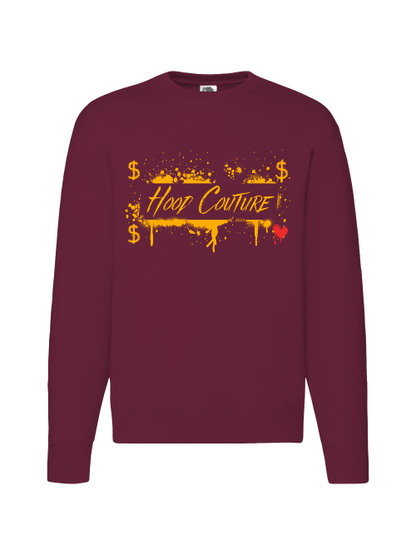 Premium Unisex Crew Neck Sweater Modell 2 "Hood Money Couture"
