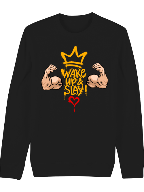 Premium Unisex Crew Neck Sweatshirt "Wake Up & Slay!"