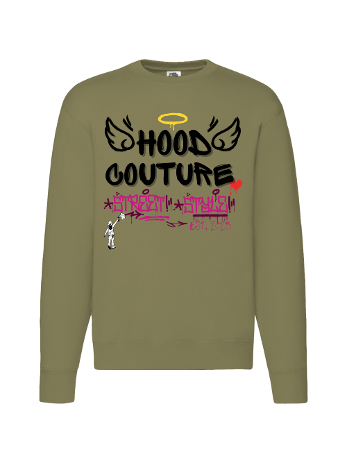 Premium Unisex Crew Neck Sweater Modell 2 "Hood Angel Classic"