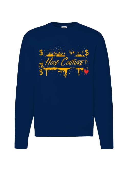 Premium Unisex Crew Neck Sweater Modell 2 "Hood Money Couture"