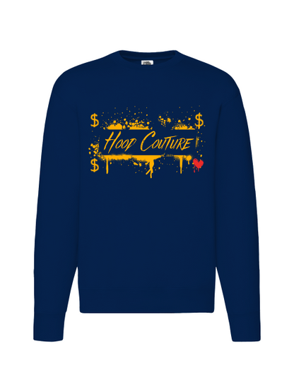 Premium Unisex Crew Neck Sweater Modell 2 "Hood Money Couture"