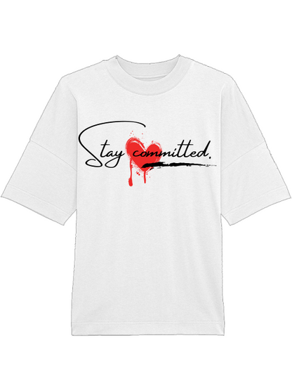 Oversized Unisex Premium T-Shirt "Stay Committed"