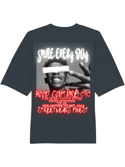 Oversized Unisex Premium T-Shirt "smile.designer.backprint"