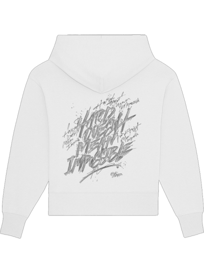 Premium Heavy Cotton Hoodie "Hard does not mean impossible"