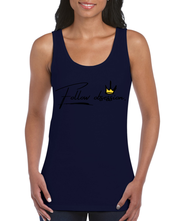 Premium Women Softstyle Tank Top "Follow Obsession."