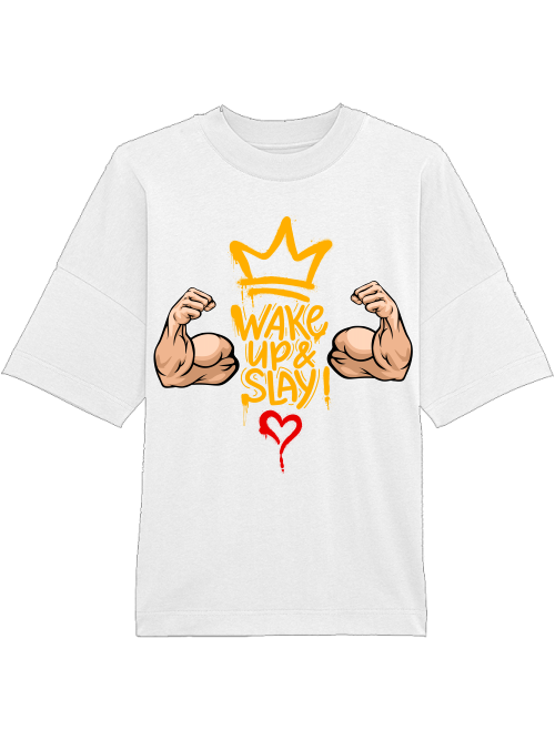 Oversized Unisex Premium T-Shirt "Wake Up & Slay"