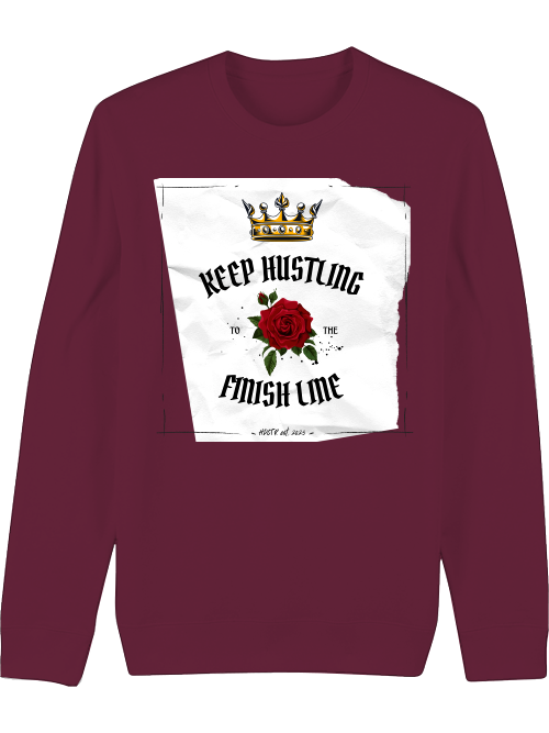 Premium Unisex Crew Neck Sweatshirt "Keep Hustling"