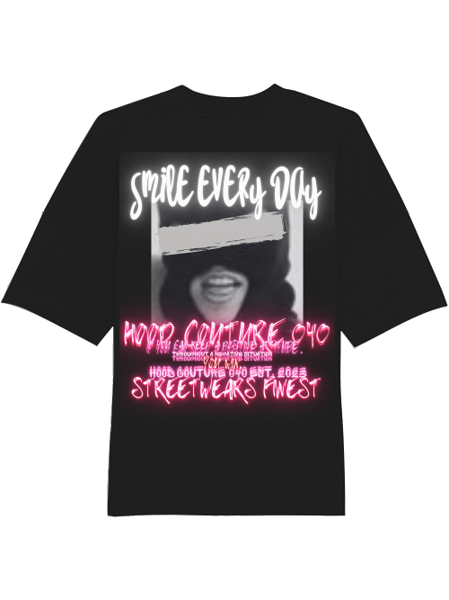 Oversized Unisex Premium T-Shirt "smile.female1.backprint"