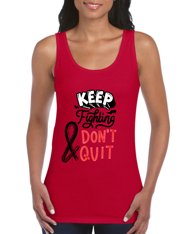 Premium Women Softstyle Tank Top "Keep Fighting"
