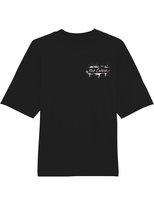 Oversized Unisex Premium T-Shirt "smile.skimask1.backprint"